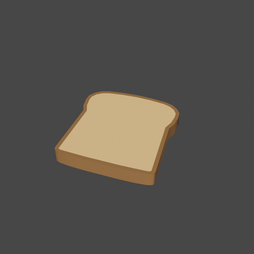 Basic singular toast 3D model