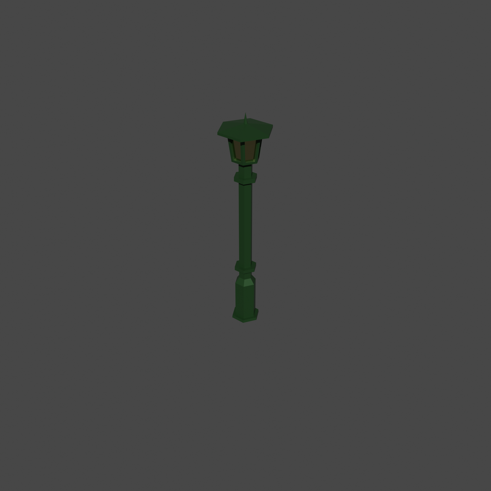 Low poly vintage street light 3D model